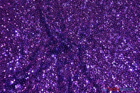 Gatsby Sequins Polyester Fabric - 6Mm Flat Sewn Sequins On Mesh, 52" Width, Multiple Colors (1 Yard)