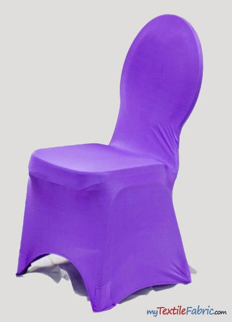 Spandex Chair Cover Polyester Fabric - Stretch Banquet Chair Cover, Multiple Colors, 1 Piece