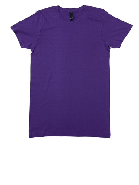 Lucky Friends 1001 100% Cotton Fabric - Purple, Round Neck, 4.2 Oz, Tubular, 30 Single, Unisex (1 Piece)