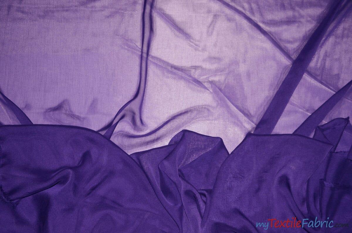 Two Tone Chiffon Polyester Fabric - Iridescent Sheer, 58/60" Width, Multiple Colors (Yards, Bolts, Sample Swatch)