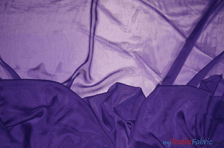 Two Tone Chiffon Polyester Fabric - Iridescent Sheer, 58/60" Width, Multiple Colors (Yards, Bolts, Sample Swatch)