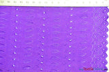 Polyester Cotton Eyelet Embroidery Fabric - Double Sided Border, 45" Wide, Multiple Colors (1 Yard)