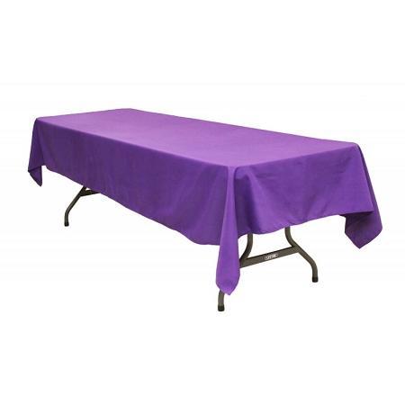 Purple 100% Polyester Rectangular Tablecloth 60″ x 126″