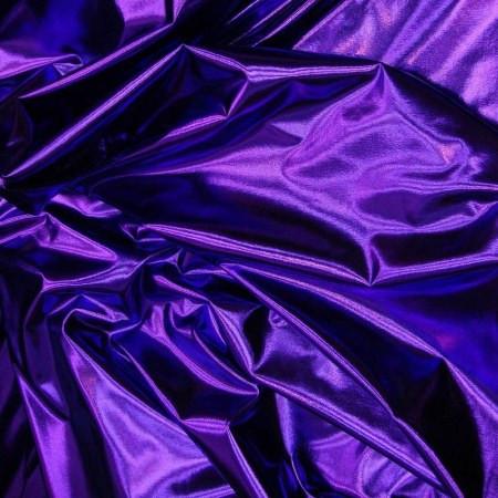 Purple Spandex Lame Foil Stretch Metallic Fabric,