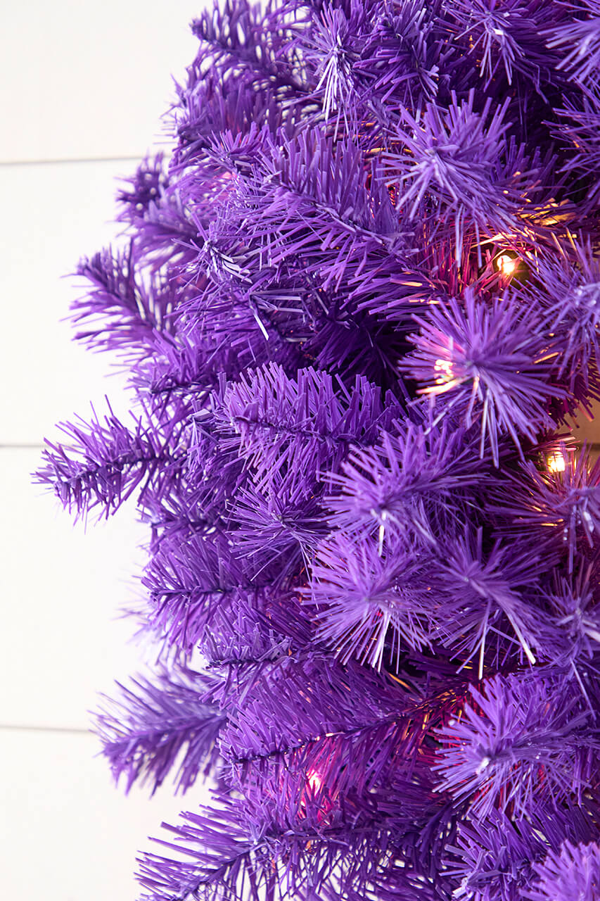 24" Purple Wreath with LED Lights