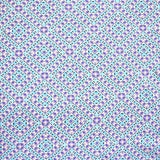 Swim Knit Nylon Lycra Purple Aqua Fluorescent Orange Squares