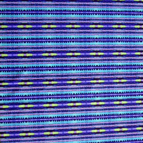 Nylon Lycra Swimsuit Fabric Purple Aqua Lime Abstract Stripe