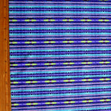 Nylon Lycra Swimsuit Fabric Purple Aqua Lime Abstract Stripe