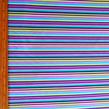 Swim Knit Nylon Spandex Purple Aqua Lime Stripe