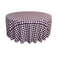 Purple Polyester Checkered Round 132″