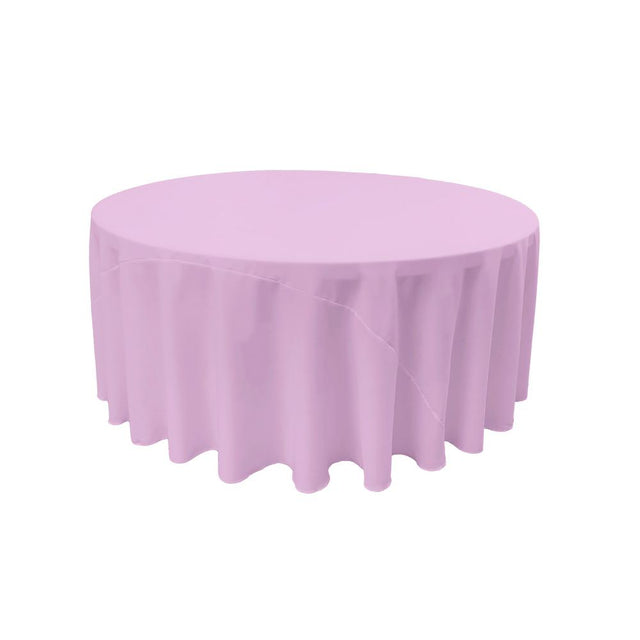 Lilac 100% Polyester Round Tablecloth 108″
