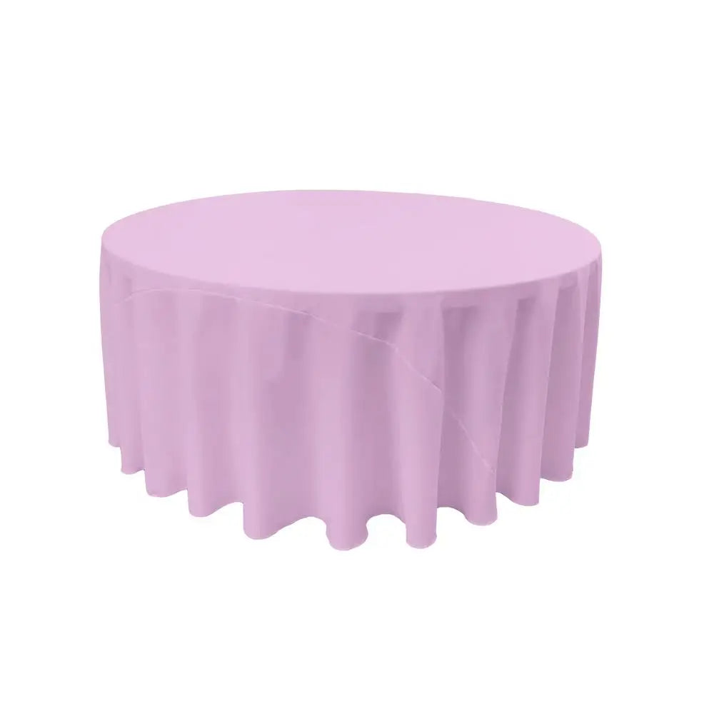 Lilac 100% Polyester Round Tablecloth 120″