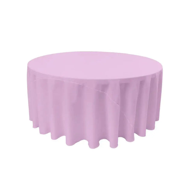 Lilac 100% Polyester Round Tablecloth 120″