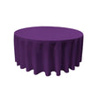 Purple 100% Polyester Round Tablecloth 108″