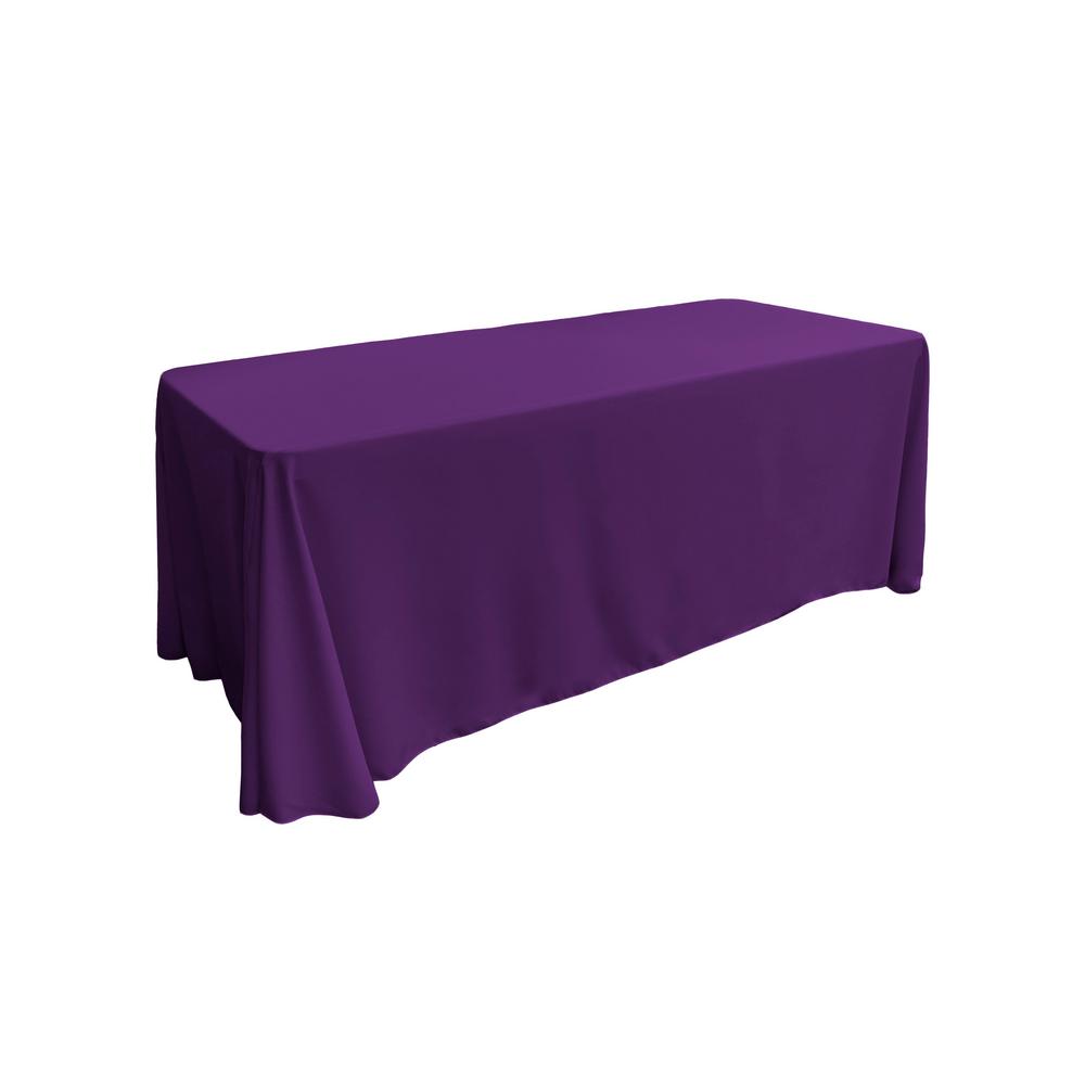 Purple 100% Polyester Rectangular Tablecloth 90″ x 156″