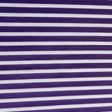 Purple and White Stripe Nylon Spandex Swim Fabric