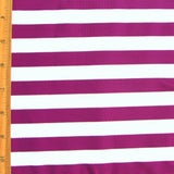 Swim Knit Purple and White Stripes with Silver and Gold Accents