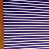 Purple and White Stripe Nylon Spandex Swim Fabric