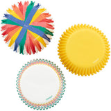 Wilton Rainbow, Striped and Yellow Standard Baking Cups, 75-Count