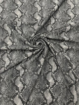 Python Snake Print Nylon Spandex Fabric - Digital Snake Skin Print, 58" Width (1 Yard)