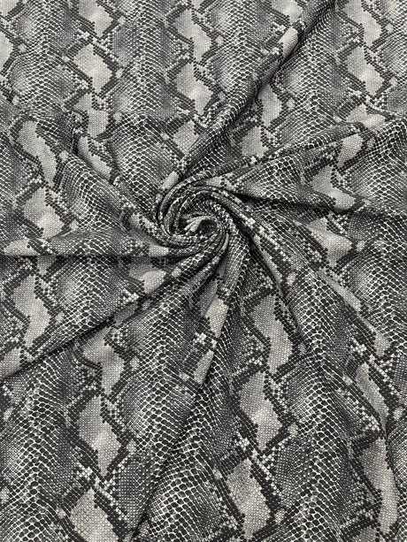 Python Snake Print Nylon Spandex Fabric - Digital Snake Skin Print, 58" Width (1 Yard)