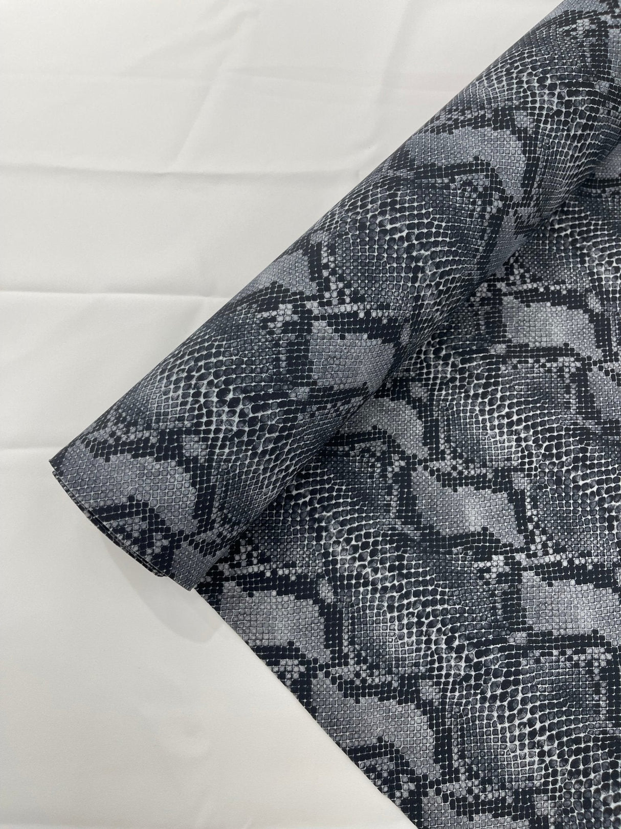 Python Snake Print Nylon Spandex Fabric - Digital Snake Skin Print, 58" Width (1 Yard)