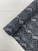 Python Snake Print Nylon Spandex Fabric - Digital Snake Skin Print, 58" Width (1 Yard)
