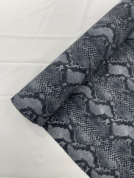 Python Snake Print Nylon Spandex Fabric - Digital Snake Skin Print, 58" Width (1 Yard)