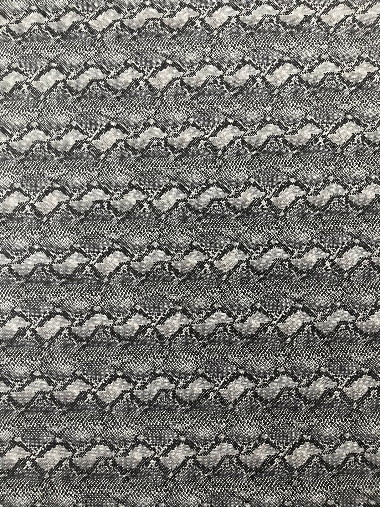 Python Snake Print Nylon Spandex Fabric - Digital Snake Skin Print, 58" Width (1 Yard)