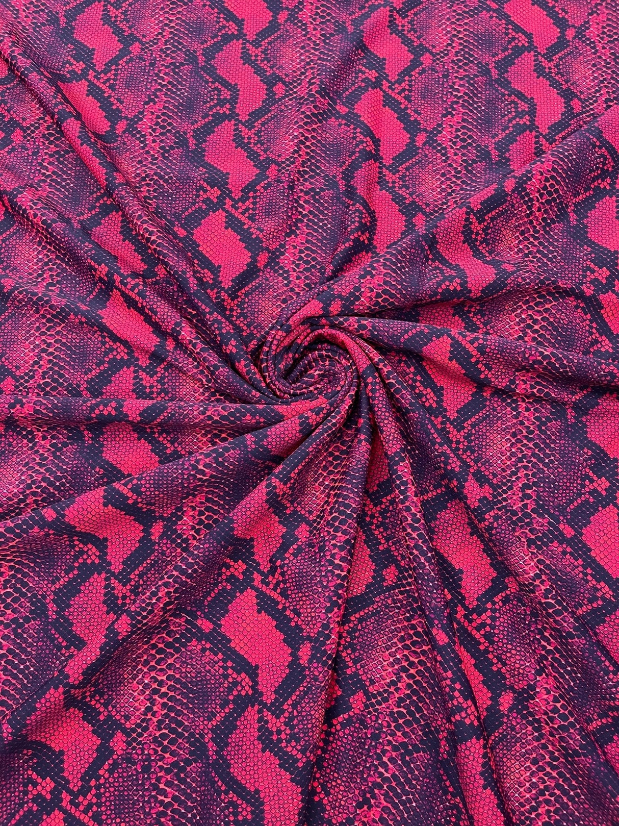 Python Snake Print Nylon Spandex Fabric - Digital Snake Skin Print, 58" Width (1 Yard)