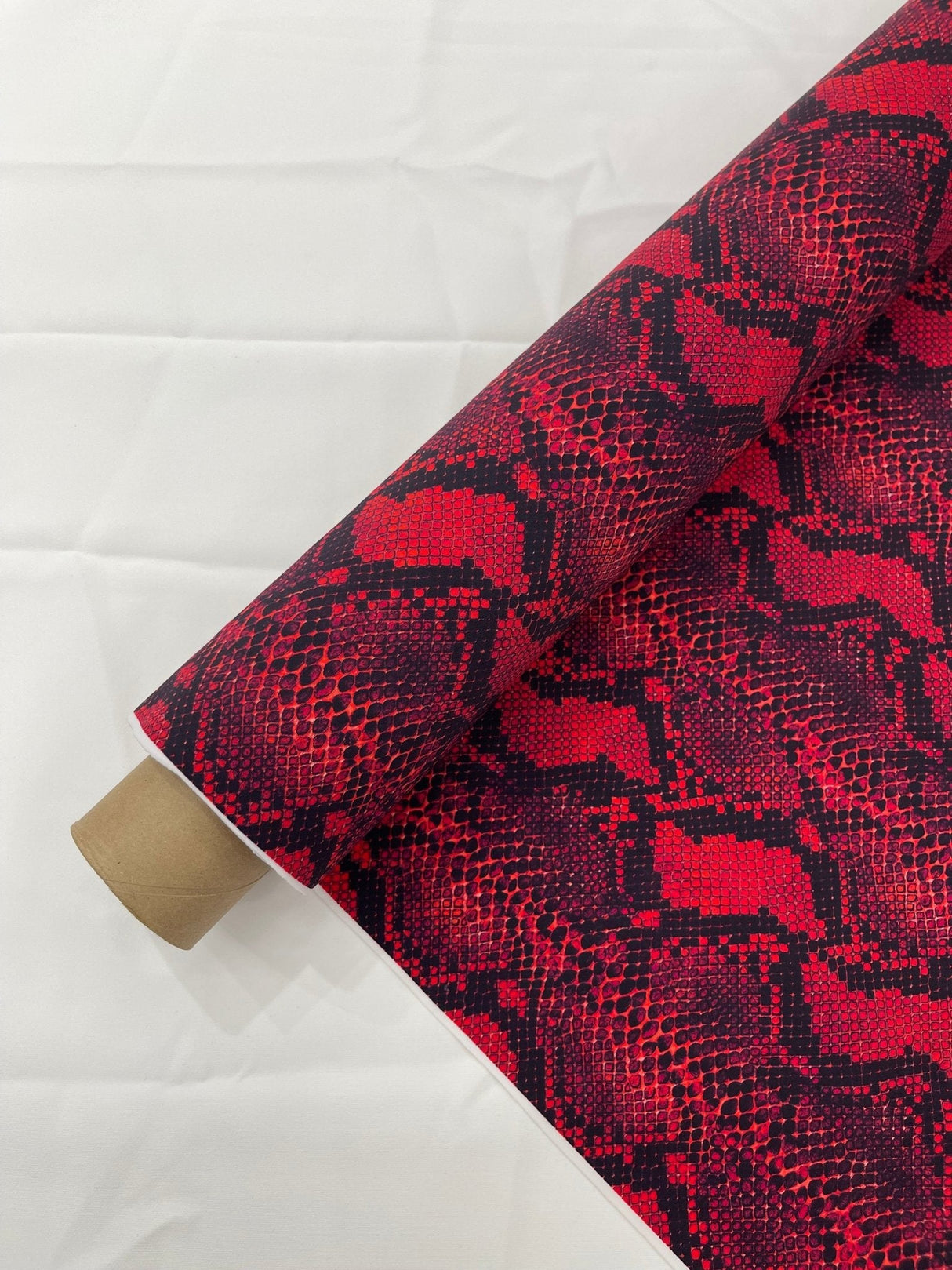 Python Snake Print Nylon Spandex Fabric - Digital Snake Skin Print, 58" Width (1 Yard)