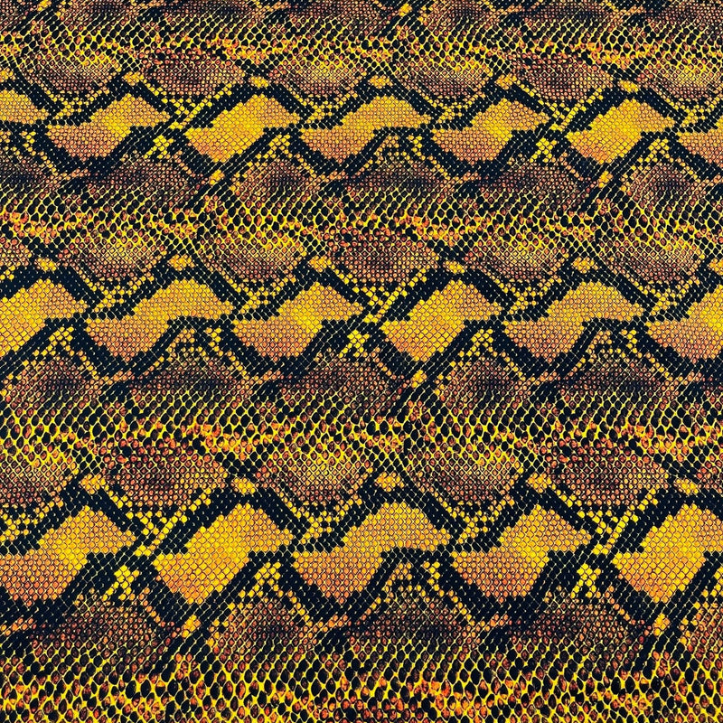 Python Snake Print Nylon Spandex Fabric - Digital Snake Skin Print, 58" Width (1 Yard)