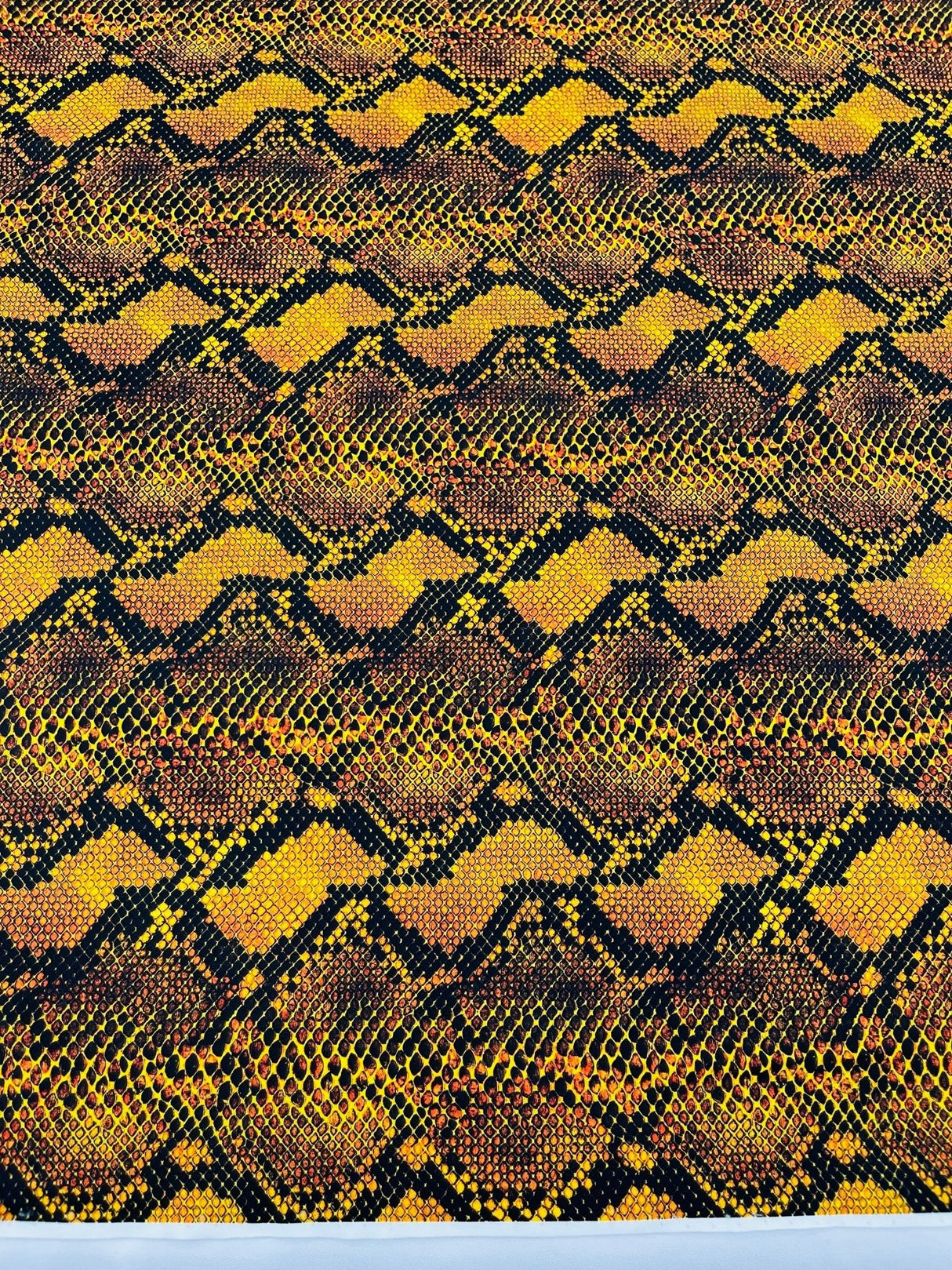 Python Snake Print Nylon Spandex Fabric - Digital Snake Skin Print, 58" Width (1 Yard)