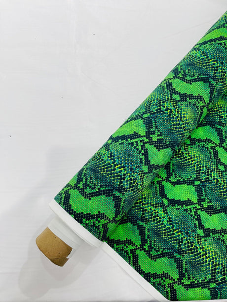 Python Snake Print Nylon Spandex Fabric - Digital Snake Skin Print, 58" Width (1 Yard)