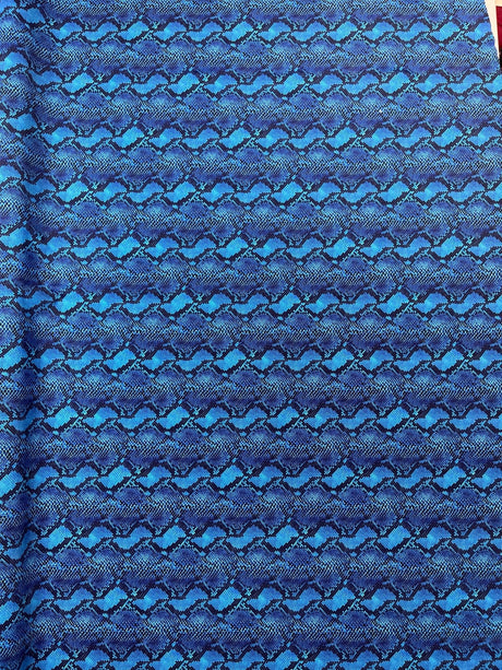 Python Snake Print Nylon Spandex Fabric - Digital Snake Skin Print, 58" Width (1 Yard)
