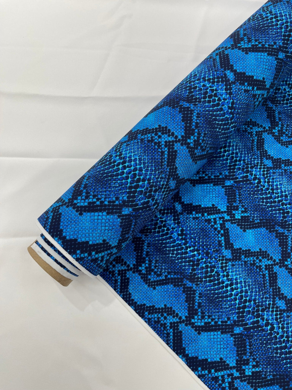 Python Snake Print Nylon Spandex Fabric - Digital Snake Skin Print, 58" Width (1 Yard)