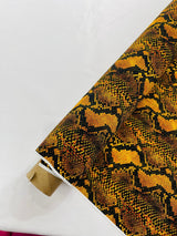 Python Snake Print Nylon Spandex Fabric - Digital Snake Skin Print, 58" Width (1 Yard)