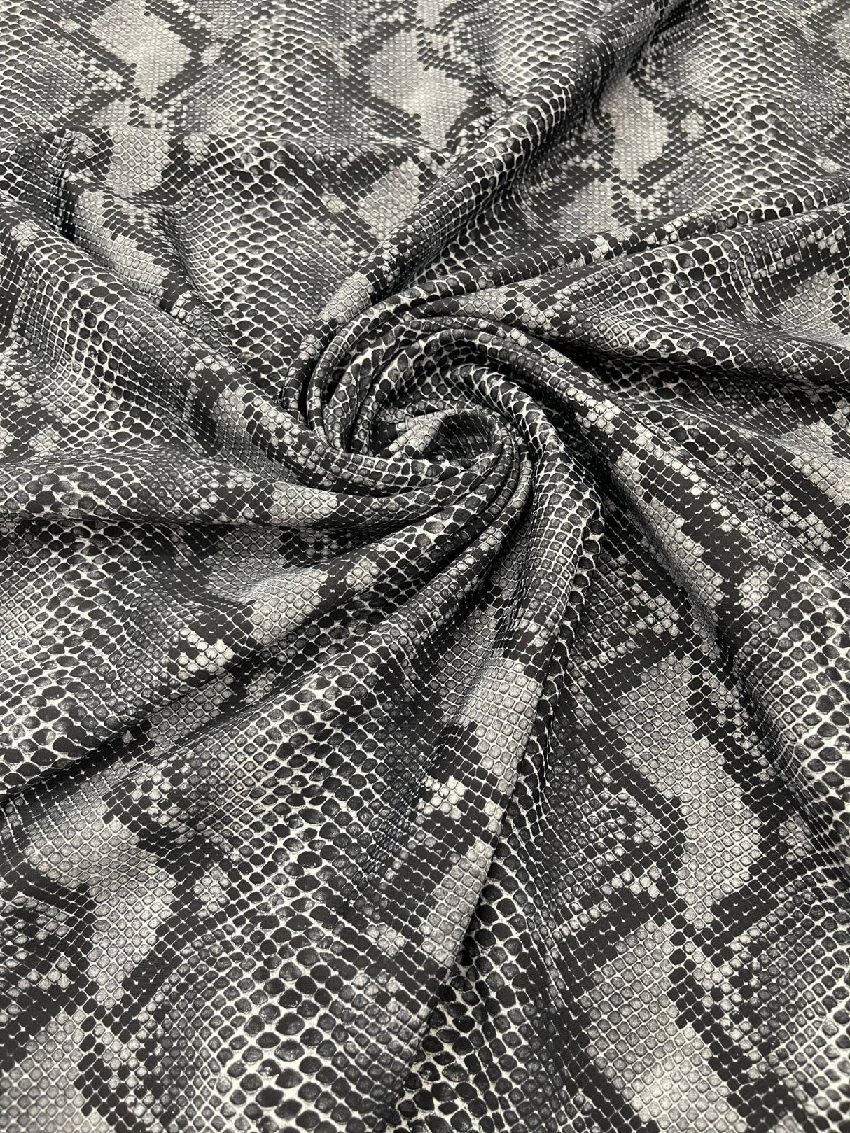 Python Snake Print Nylon Spandex Fabric - Digital Snake Skin Print, 58" Width (1 Yard)