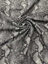 Python Snake Print Nylon Spandex Fabric - Digital Snake Skin Print, 58" Width (1 Yard)