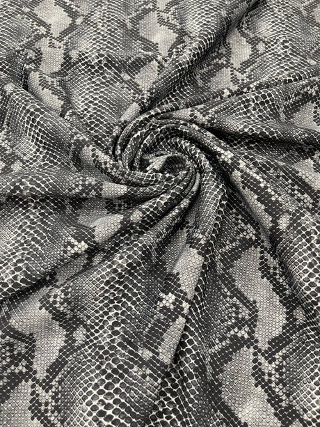 Python Snake Print Nylon Spandex Fabric - Digital Snake Skin Print, 58" Width (1 Yard)