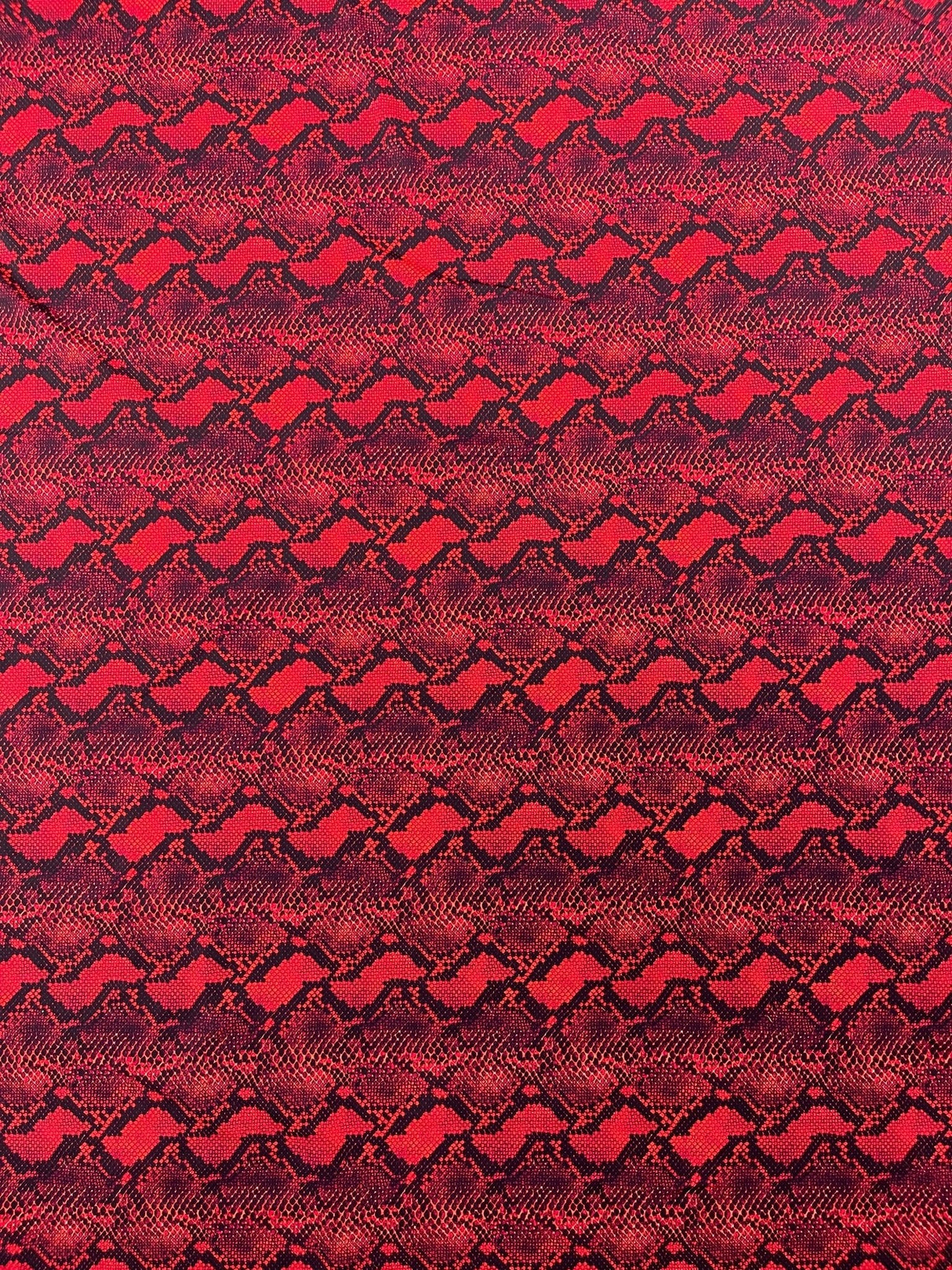 Python Snake Print Nylon Spandex Fabric - Digital Snake Skin Print, 58" Width (1 Yard)