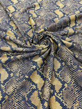 Python Snake Print Nylon Spandex Fabric - Digital Snake Skin Print, 58" Width (1 Yard)