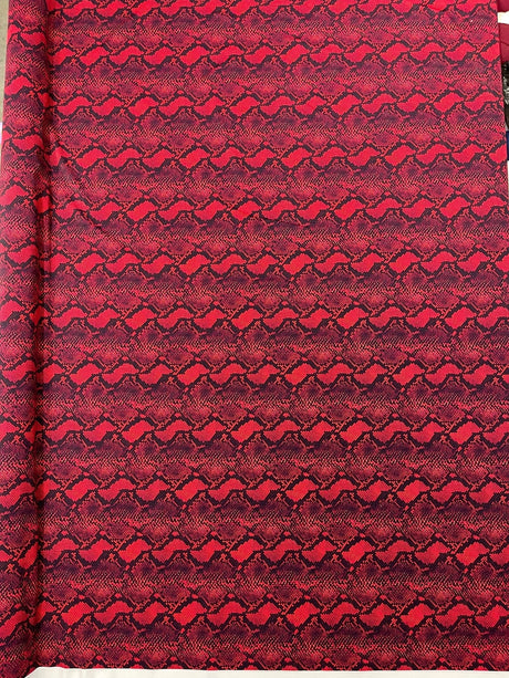 Python Snake Print Nylon Spandex Fabric - Digital Snake Skin Print, 58" Width (1 Yard)