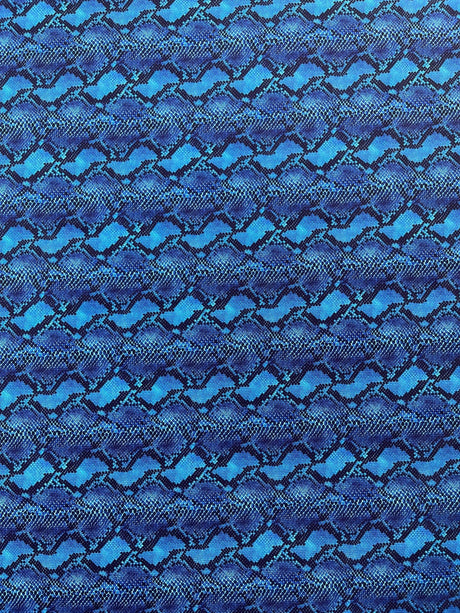 Python Snake Print Nylon Spandex Fabric - Digital Snake Skin Print, 58" Width (1 Yard)