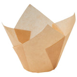 Light Brown Natural Tulip Baking Cups – Cupcake Muffin Liners, 100 Count