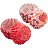 Wilton Red and Pink Hearts Valentine's Day Mini Cupcake Liners, 100-Count