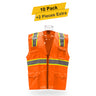 Multi pocket Safety Vest  10 Pack 100% polyester