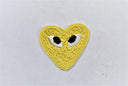 Embroidered Heart Patch with Eyes