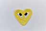 Embroidered Heart Patch with Eyes