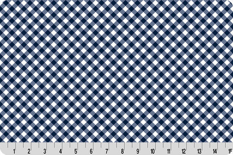 Quilting Cuddle Gingham Navy Fabric